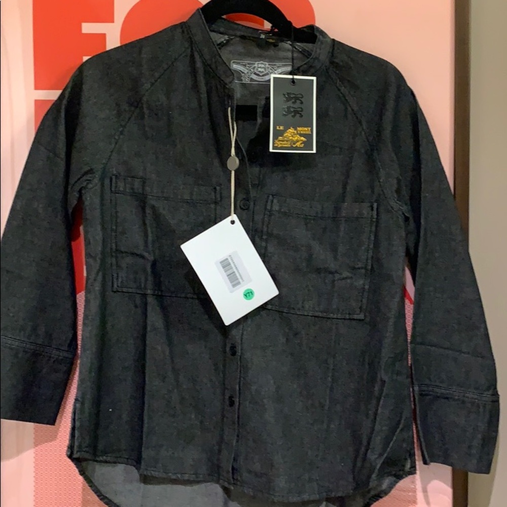 Le Mont St Michel denim shirt